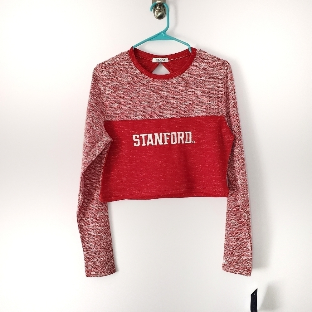 Stanford University Crop Top Long Sleeves Med NUYU
